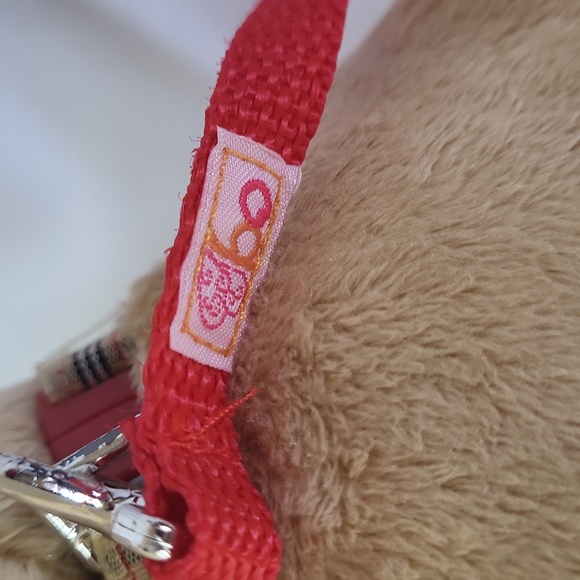 Shar Pei Dog Our Generation Plush Like New Plaid Collar Red Leash - Picture 8 of 13